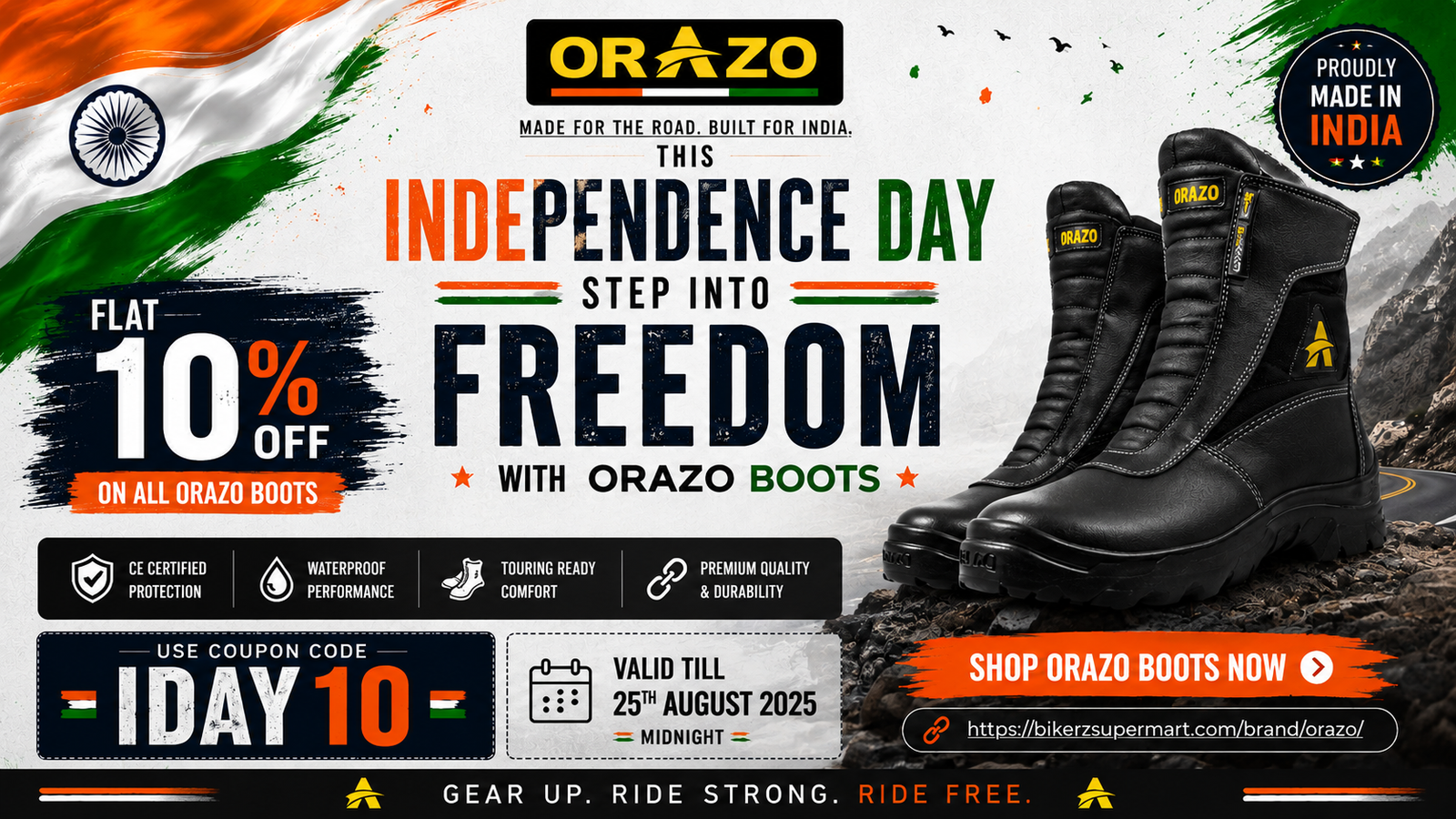 OrAzo India Independence Day Boot Sale