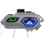 EDYELL C8 Pro Motorcycle Bluetooth 600mtr Range Intercom, 2 Rider can Connect ,LED Emergency Lights,HiFi Stereo Calls, IPX6 Waterproof