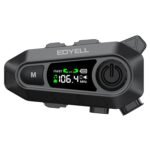 EDYELL A1 NEW Intercom Motorcycle Bluetooth Headsets, Smart LED Display Motorcycle Helmet Speakers, HD Calling and HiFi Music,Waterproof & Dustproof Helmet Headset,Group Communication System On Ear Headphones