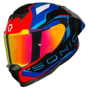 Korda Sonic GP Roadlion Helmet (Red & Blue)