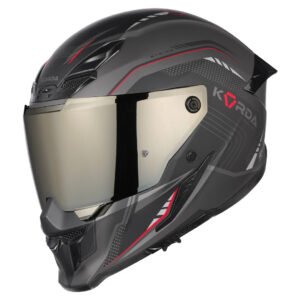 Korda Icon Strike Helmet (Matt Black Red)