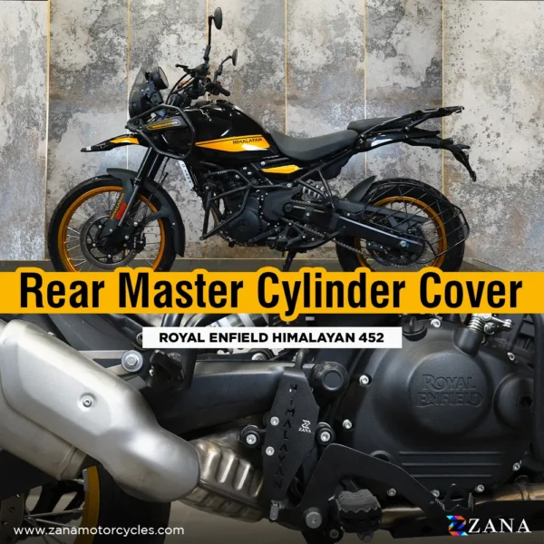 Zana-ROYAL-ENFIELD-Himalayan-450-Bike-Protection-Brake-Protector-Zana-REAR-MASTER-CYLINDER-COVER-ALUMINIUM-BLACK-T-2-FOR-HIMALAYAN-450