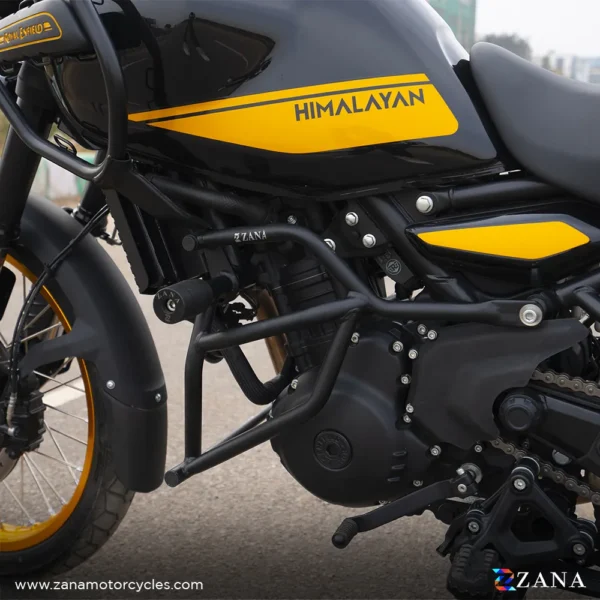 Zana-ROYAL-ENFIELD-Himalayan-450-Bike-Protection-Crash-Guard-Zana-Crash-Guard-for-Himalayan-450-with-Slider-Black-Texture-Mild-Steel-V1_0