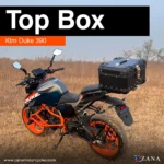 ZANA-UNIVERSAL TOP BOX ALUMINIUM BLACK ( 35ltr ) R-FLAT WITH BACK REST CUSHION