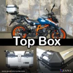 ZANA - UNIVERSAL TOP BOX ALUMINIUM SILVER ( 35ltr ) L-FLAT WITH BACK REST CUSHION