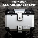 ZANA-UNIVERSAL TOP BOX ALUMINIUM SILVER ( 45ltr ) L-FLAT WITH BACK REST CUSHION