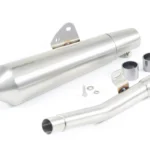 Powerage Slip-On Exhaust System for Royal Enfield Bear 650 (Cone Type) with De-Cat Pipe