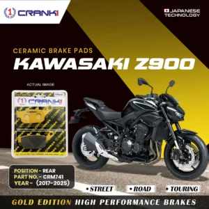 Ceramic Brake Pads For Kawasaki Z900 (2017-2025) - Rear - CRM741 - 1 Set | Smooth Braking | Heat Resistant | Long Life | Disc Friendly