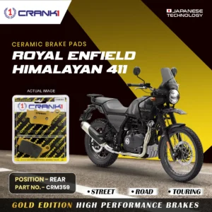 Ceramic Brake Pads For Royal Enfield Himalayan 411 - Rear - CRM359 - 1 Set | Smooth Braking | Heat Resistant | Long Life | Disc Friendly