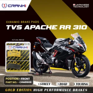 Ceramic Brake Pads For TVS Apache RR 310 - Front - CRM8609 - 1 Set | Smooth Braking | Heat Resistant | Long Life | Disc Friendly