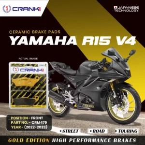 Ceramic Brake Pads For Yamaha R15 V4 (2022-2023) - Front - CRM479 - 1 Set | Smooth Braking | Heat Resistant | Long Life | Disc Friendly